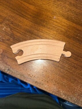 Wooden Curved Train Track Piece - Natural Wood Thomas the Train